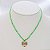 Choker Cristais Verde com Pingente Redondo Cravejado Colorido - Imagem 2