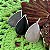 Pingente gota e prata pedras naturais Ametista ou Obsidiana Negra - Imagem 2