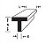 Perfil "T" aluminio com abas iguais 1.1/2 x 1/8 (3,81cm x 3,17mm) - Imagem 1