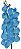 ORQUIDEA SILICONE TOQUE REAL AZUL X9 110CM FLOR ARTIFICIAL 12941A - Imagem 1