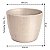 VASO PLASTICO CACHEPO 03 1,5L MARMORIZADO REDONDO AREIA TRAVERTINO 128113 - Imagem 2