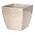 VASO PLASTICO CACHEPO 02 1,7L MARMORIZADO QUADRADO AREIA TRAVERTINO 128117 - Imagem 1