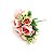 FLOR ARTIFICIAL PEONIA BUQUE C/8 FLORES 34CM ROSA CLARO 128516 - Imagem 1