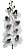 ORQUIDEA SILICONE TOQUE REAL X9 110CM BRANCA ROXO 12941 - Imagem 1