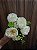 PEONIA FLOR ARTIFICIAL BUQUE X8 34CM BRANCO 128520 - Imagem 1