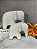 ENFEITE CERAMICA FAMILIA ELEFANTE BRANCO BRILHANTE 11044BB - Imagem 1