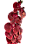 ORQUIDEA SILICONE TOQUE REAL X9 110CM MARSALA 12941 - Imagem 1