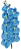 ORQUIDEA SILICONE TOQUE REAL X9 110CM AZUL 12941 - Imagem 1