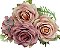 ROSAS ARTIFICIAIS LUXO BUQUE C/ 7 BOTOES 33CM 129042 - Imagem 4