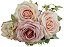 ROSAS ARTIFICIAIS LUXO BUQUE C/ 7 BOTOES 33CM 129042 - Imagem 9