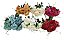 PEONIA E HORTENSIA BUQUE FLOR ARTIFICIAL X7 45CM 129012 - Imagem 1