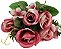 ROSAS ARTIFICIAIS BUQUE C/ 5 GALHOS 32CM 129028 - Imagem 4