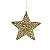 ESTRELA DE NATAL GLITER CORDAO 26CM DOURADA 129344 - Imagem 1