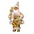 PAPAI NOEL SACO PRESENTE 30CM DOURADO 129117 - Imagem 1