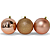 KIT BOLA DE NATAL 8CM C/6 UN ROSE GOLD 129236 - Imagem 1