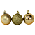KIT BOLA DE NATAL 8CM C/6 UN DOURADO 129232 - Imagem 1