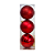 KIT BOLA DE NATAL 10CM C/3 UN VERMELHA 129244 - Imagem 1