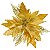 FLOR DE NATAL DOURADA 24CM CABO 40CM 129190 - Imagem 1