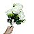 ROSA ARTIFICIAL BUQUE 5 BOTOES NATURA  BRANCO  129096 - Imagem 1