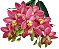 BUQUE ORQUIDEA ARTIFICIAL CYMBIDIUM ROSA 3D X5 50CM 130010 - Imagem 1