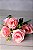 KIT ATACADO 10 BUQUE ROSA ARTIFICIAL C/5 BOTOES 39CM ROSA 130225 - Imagem 1