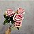 KIT ATACADO 10 BUQUE DE ROSA ARTIFICIAL BULGARA ROSA 35CM  130219 - Imagem 1