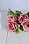 KIT ATACADO 10 ROSA ARTIFICIAL BUQUE 5 BOTOES 39CM ENVELHECIDO130224 - Imagem 1