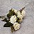 BUQUE DE ROSAS BRANCO OFF WHITE X7 38CM - Imagem 3