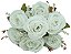 BUQUE ROSAS 7 BOTOES BRANCO PURO 45CM 130303 - Imagem 1