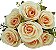 BUQUE DE ROSAS BOTOES X7 46CM CHAMPANHE 130472 - Imagem 1