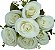 BUQUE DE ROSAS BOTOES X7 46CM BRANCO 130469 - Imagem 1