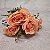BUQUÊ DE ROSAS ARTIFICIAIS BOTÕES X7 46CM SALMÃO LARANJA 130473 - Imagem 3