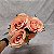 BUQUÊ DE ROSAS ARTIFICIAIS BOTÕES X7 46CM SALMÃO LARANJA 130473 - Imagem 2