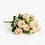 BUQUÊ DE ROSAS ARTIFICIAIS PRIMAVERA CREME ROSA X10 25CM 130740 - Imagem 1