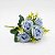BUQUE DE ROSA AZUL X6 25CM 130746 - Imagem 1
