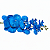 HASTE ORQUÍDEA 3D GRANDE X9 AZUL ESCURO 130822 - Imagem 1