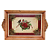 BANDEJA NATALINA ESTAMPADA COM MOLDURA FLORAL 39,5X28,5CM 130808 - Imagem 1