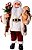 PAPAI NOEL DECORATIVO COM URSO E CASACO XADREZ VINHO 60CM - Imagem 1