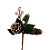 GALHO DECORATIVO FOLHAGEM COM PINHAS E BERRIES 18CM BRANCO - Imagem 1