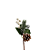 GALHO DECORATIVO FOLHAGEM COM PINHAS, BERRIES E GUIZO 21CM BRANCO - Imagem 1
