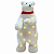 URSO NATALINO DE PELÚCIA COM LEDS 30CM BRANCO QUENTE - Imagem 1
