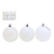 KIT BOLA NATALINA BRANCA LISA 8CM COM 6 UNIDADES 130932 - Imagem 1
