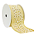 FITA NATALINA ARAMADA 6,3CM X 9,14M BRANCA E DOURADA DECORADA 130924 - Imagem 3