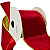 FITA NATALINA ARAMADA 6CM X 9,14M VELUDO VERMELHO 131031 - Imagem 1