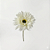 HASTE GERBERA C/FLOCKED BRANCO 45CM -131633 - Imagem 1