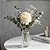 HASTE DE CRISANTEMO BRANCO COM FOLHAS 35CM 132140 - Imagem 1