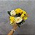 BUQUE DE PEONA  C/HORTENSIA X6 AMARELO C/CREME 32CM-132077 - Imagem 2