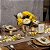 BUQUE DE PEONA  C/HORTENSIA X6 AMARELO C/CREME 32CM-132077 - Imagem 1