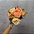 BUQUE DE PEONIA C/HORTENSIA  X6 LARANJA C/CREME 32CM-132076 - Imagem 2