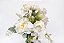 KIT C6 BUQUES DE CAMELIA C HORTENSIA BRANCO X5 30CM - Imagem 1
